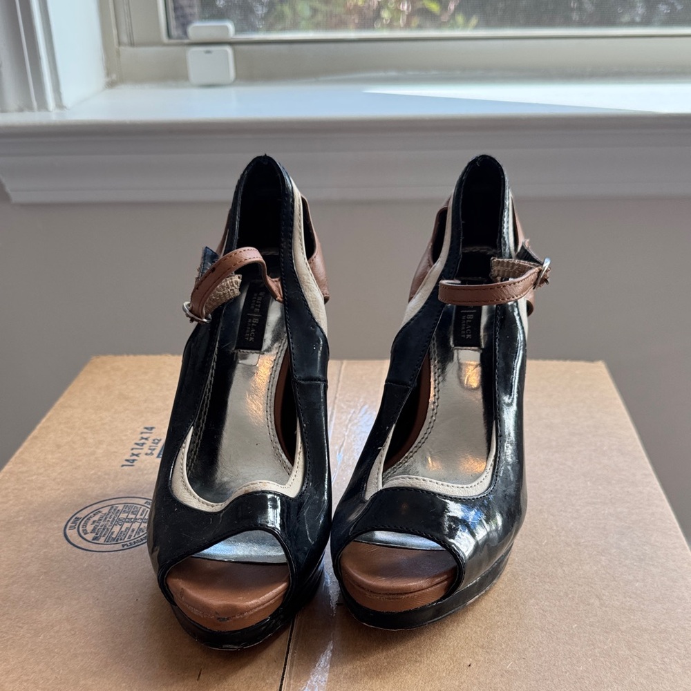 White House Black Market Black and Brown Heels - Picture 2 of 5